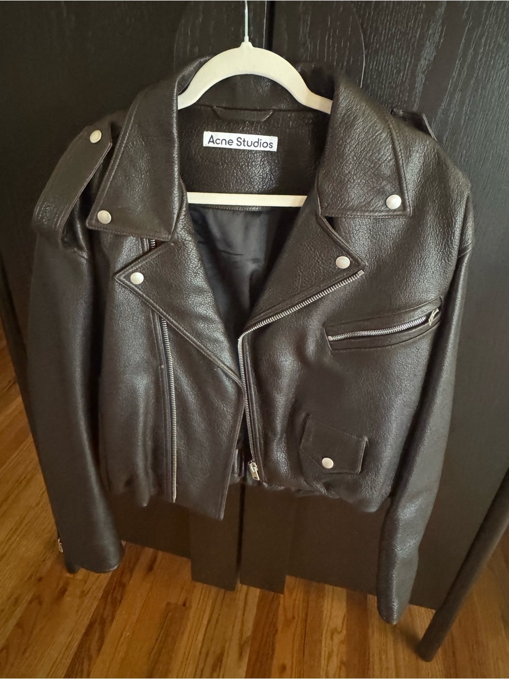 Acne Studios  Brown Leather Jacket - Picture 5 of 9